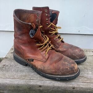 Ariat Cascade 8" Steel Toe Lace Up Work Boots 10002435 Size 9.5D Brown Leather